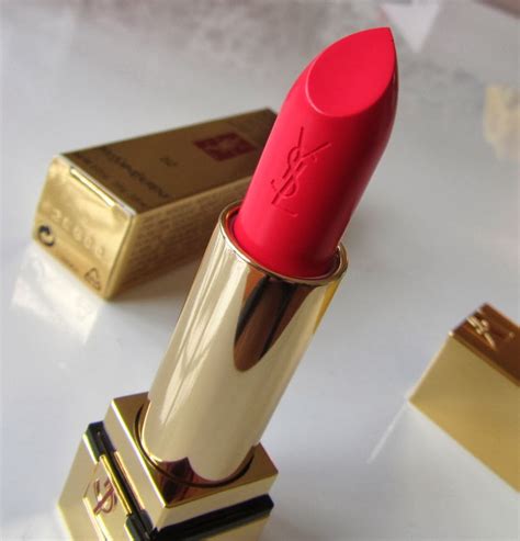 ysl rouge pur couture 52 rosy coral review|ysl rouge rose lipstick.